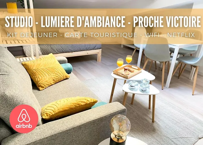 Studio Avec Lumiere D\'Ambiance - Proche Victoire