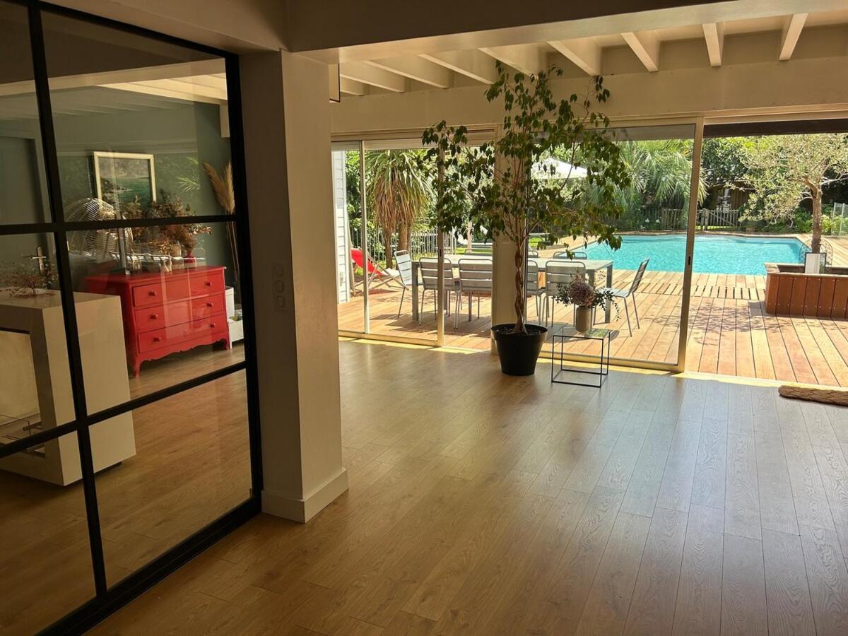 Family In With Large Pool