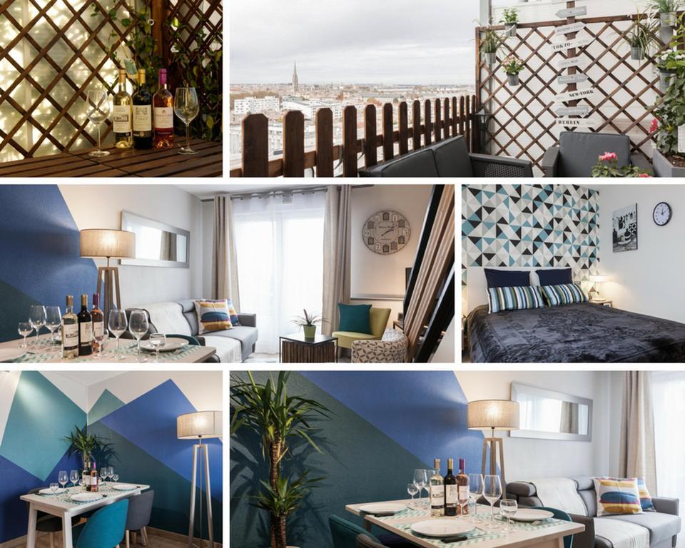 Free Parking - Self Checkin - Wifi - Panoramique Terrasse - Duplex Saint Jean - Superbordeaux * Burdeos
